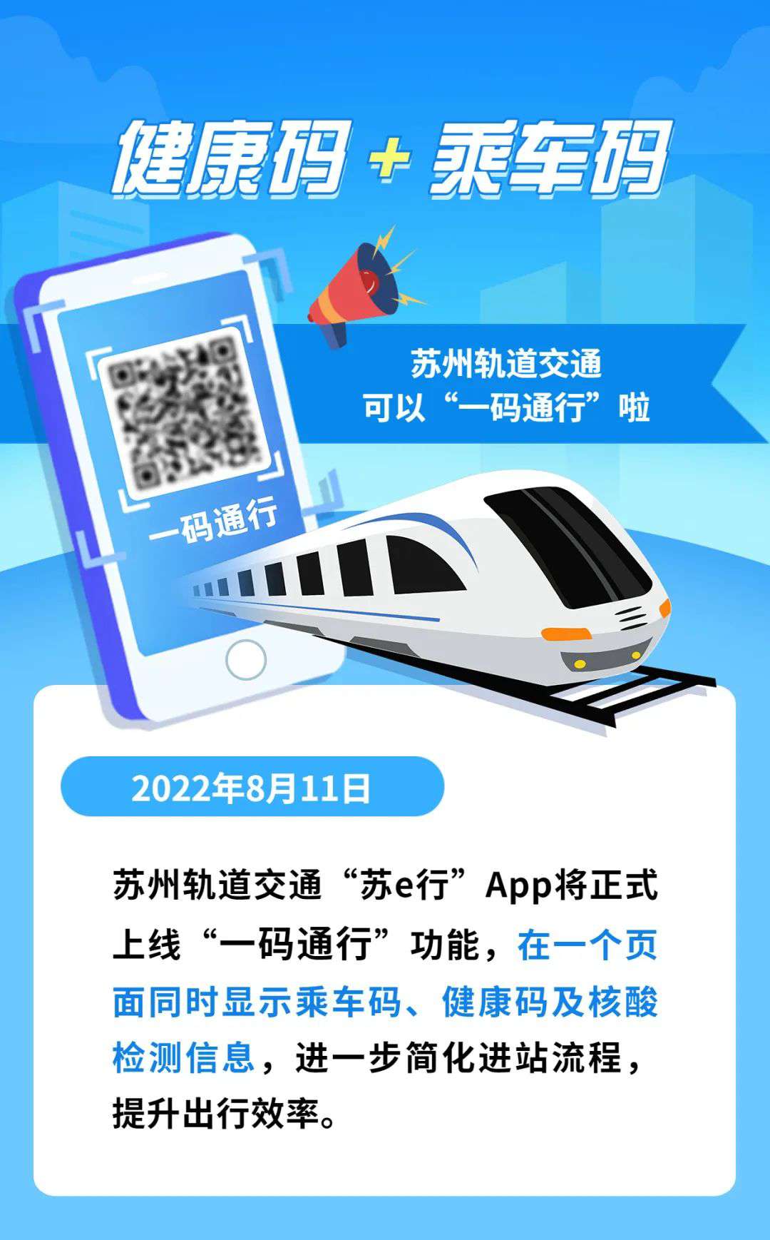 8月11日开始苏州轨道乘地铁可以一码通行