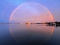 金鸡湖上空的彩虹