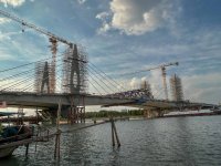 汾湖浦港路大桥建设时