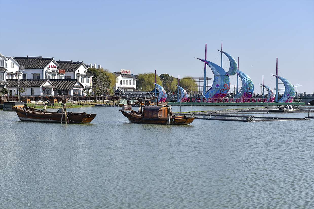 古镇周庄南湖景色