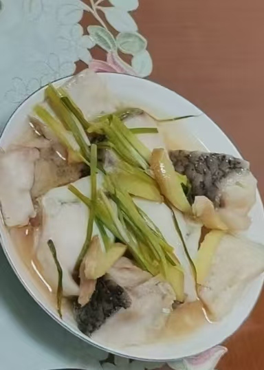 清蒸爆腌青鱼块