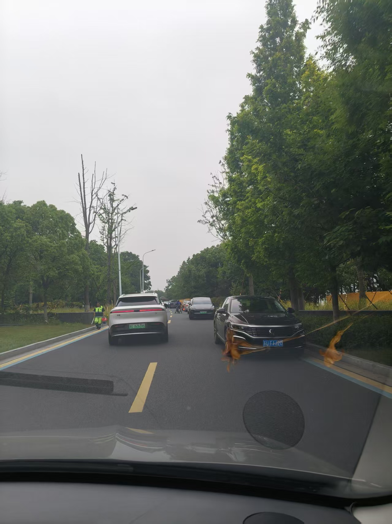 早上东太湖S湾（阅湖路）艾美酒店西侧路段违停.jpg