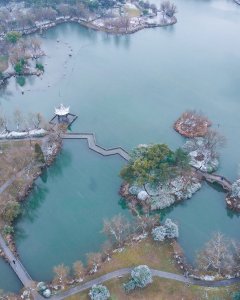 雪后吴江公园