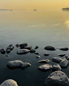 东太湖度假区的夕阳西下